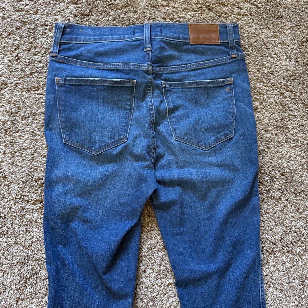 Madewell 10 High-Rise Skinny Jeans Blue Button Fly Distressed J7914 Womens 28 - Picture 7 of 13